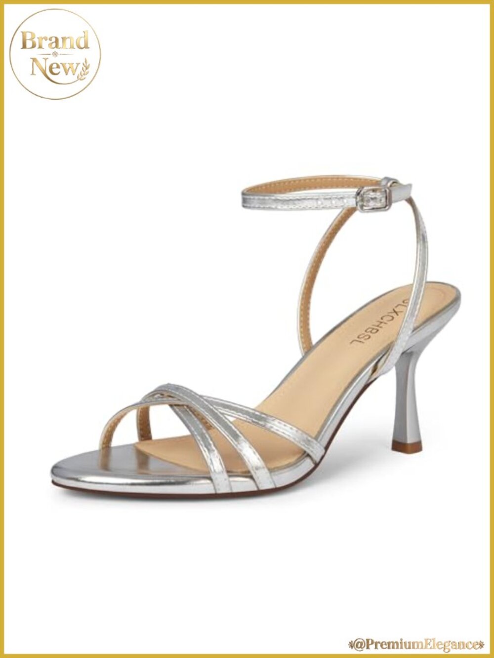 Women's Kitten Heels Strappy Open Toe Heeled Sandals Comfortable 3 Inch